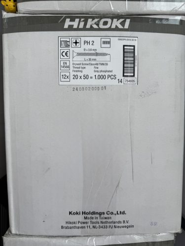 HIKOKI TÁRAS GIPSZKARTONCSAVAR 3,6x35 1000DB (754605)