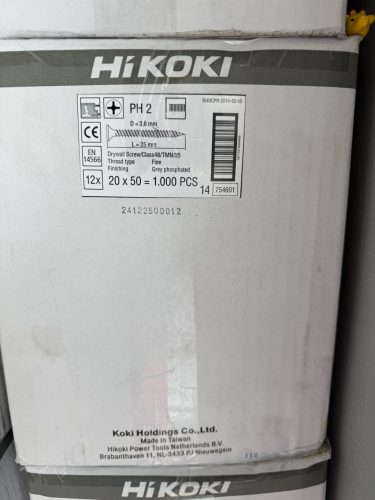 HIKOKI TÁRAS GIPSZKARTONCSAVAR 3,6x25 1000DB (754601)