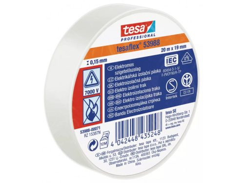 TESA SZIGETELŐSZALAG  FEHÉR 20Mx19MM (539880007100)
